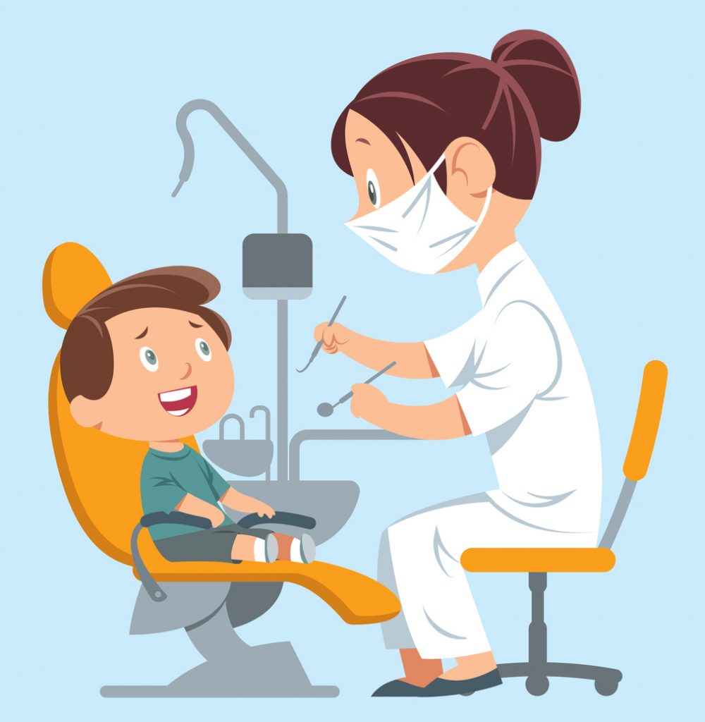 kid dentist with a young patient.