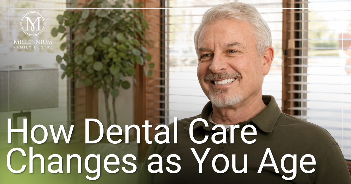 How Dental Care Changes as You Age man smiling