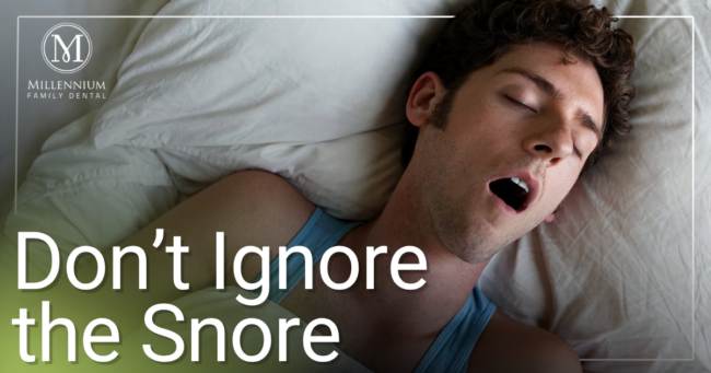 Don’t Ignore the Snore man snoring